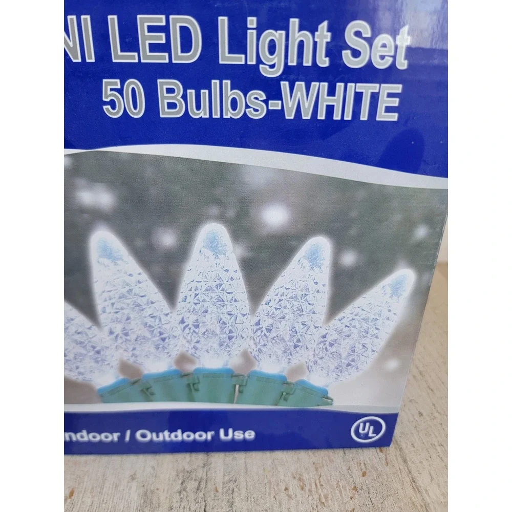 Mini LED light set 50 bulb NEW white indoor outdoor Xmas home decor